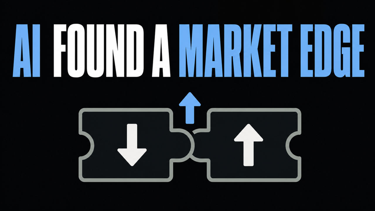 AI Found a Market Edge above two flat paired prediction-market tickets