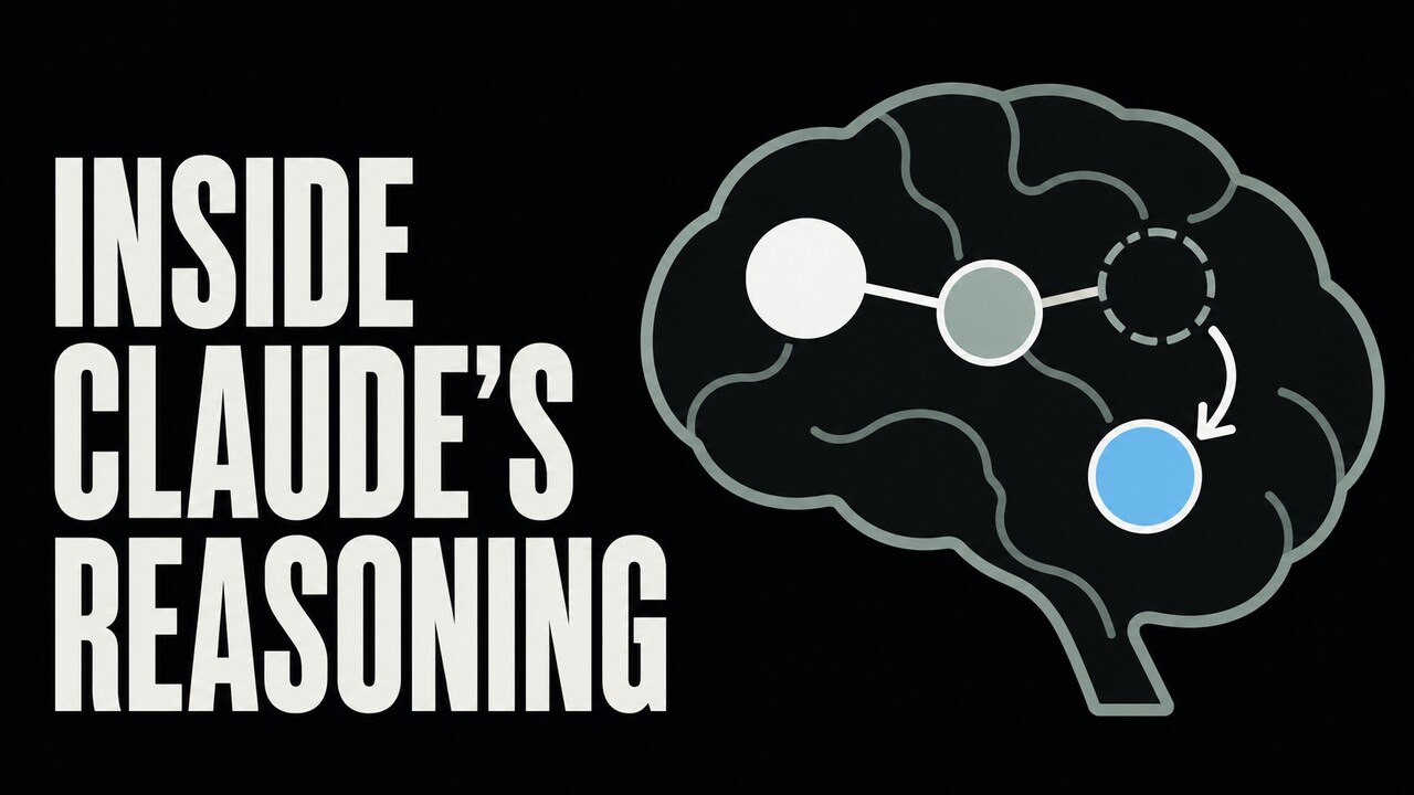 The words Inside Claude's Reasoning beside a flat brain diagram with connected concept nodes