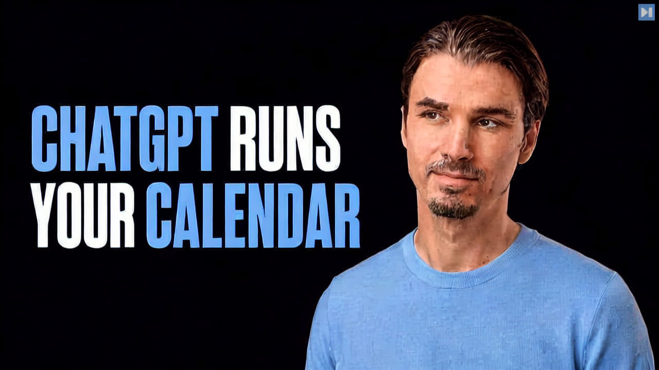 Igor Pogany beside the headline ChatGPT Runs Your Calendar