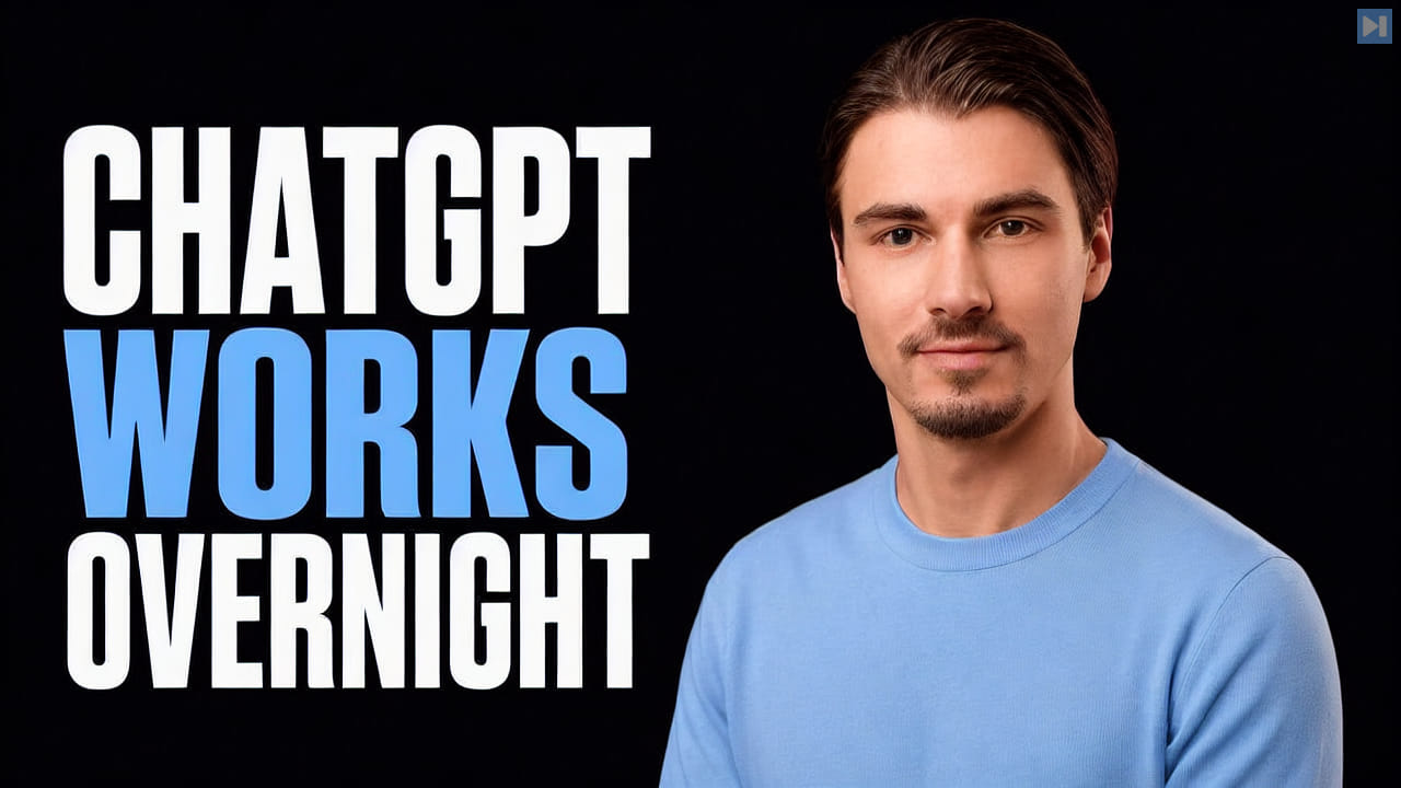 Igor Pogany beside the blue and white words ChatGPT Works Overnight