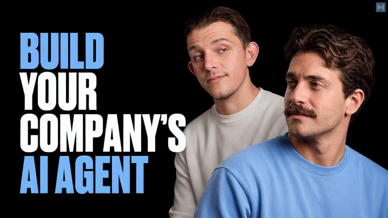 Riley Brown and Guillermo Rauch beside the words Build Your Company's AI Agent