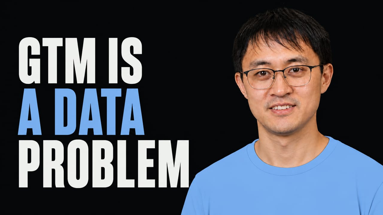 Jeffrey Wang beside the words GTM Is a Data Problem