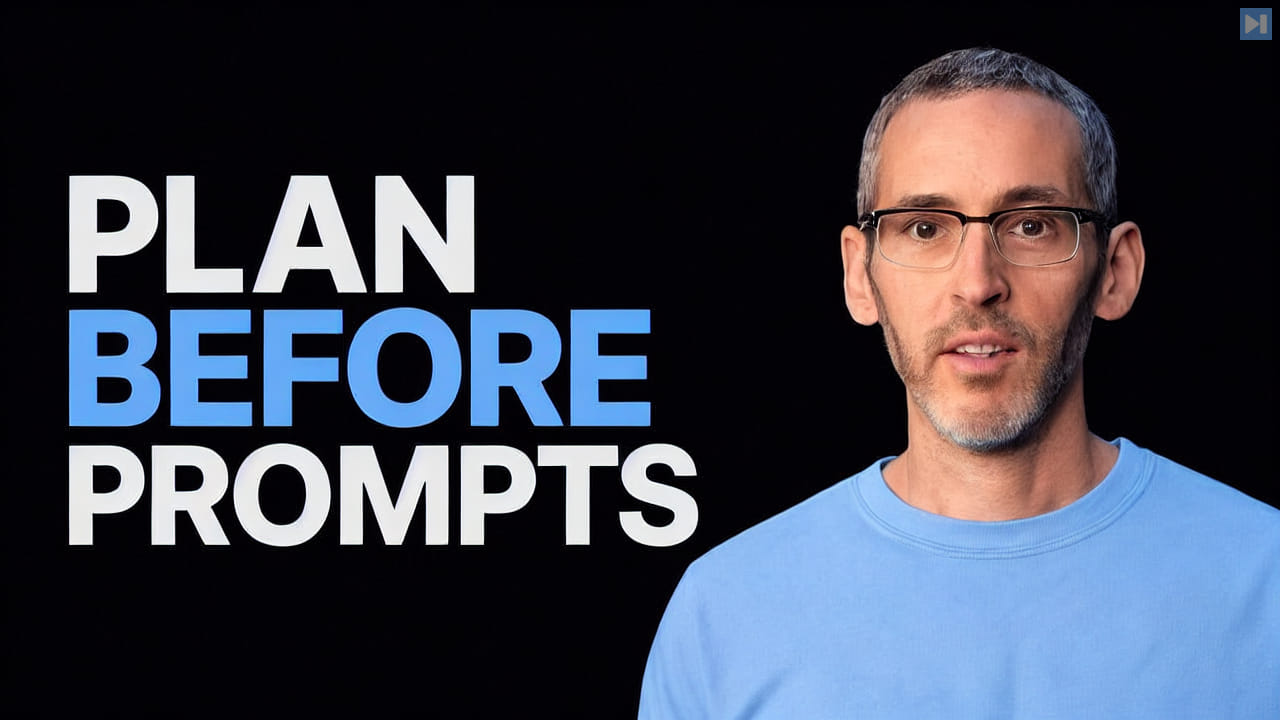 Eyal Blum beside the words Plan Before Prompts