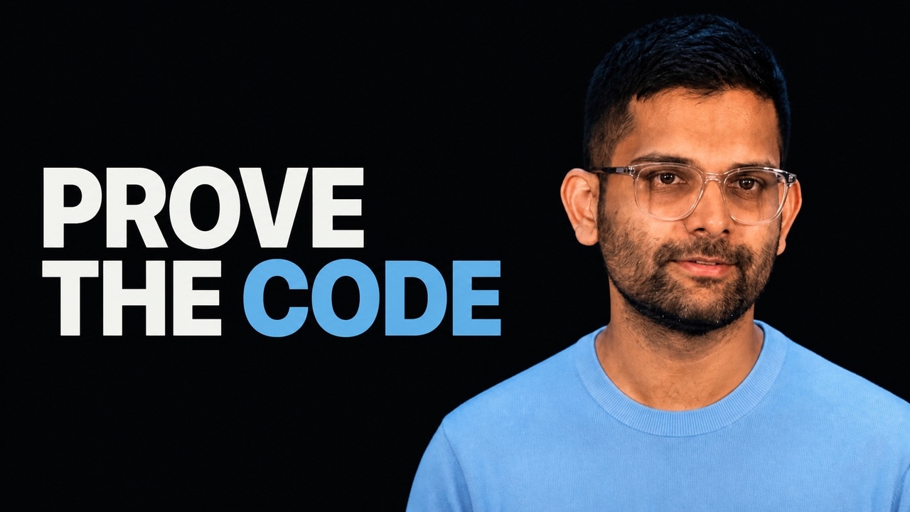 Varun Pant beside the words Prove the Code