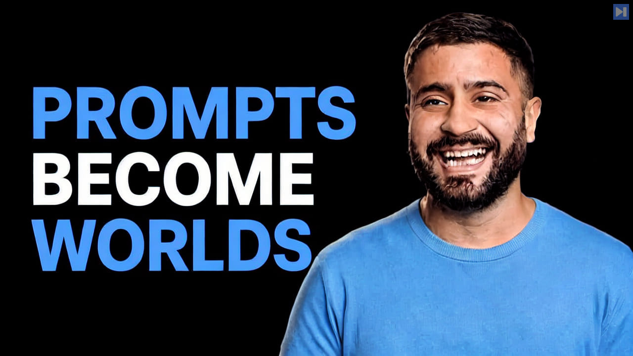 Bilawal Sidhu beside the words Prompts Become Worlds