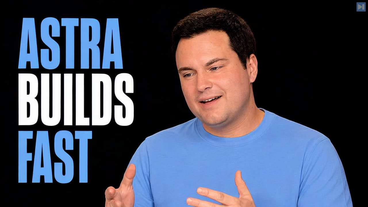 Bijan Bowen beside the words Astra Builds Fast