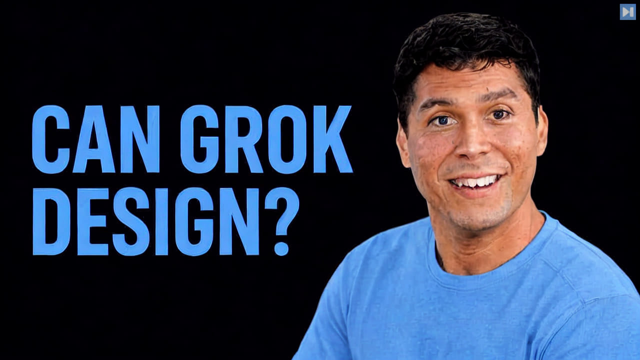 Ray Fernando beside the words Can Grok Design?