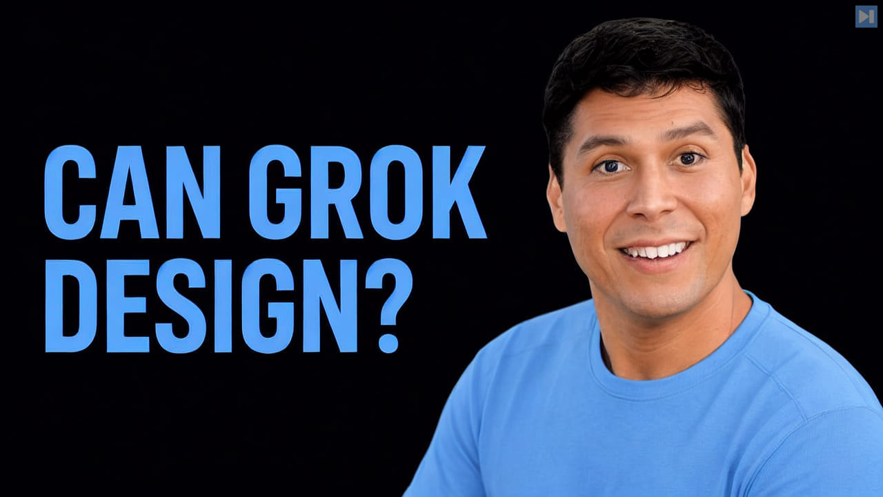 Ray Fernando beside the words Can Grok Design?