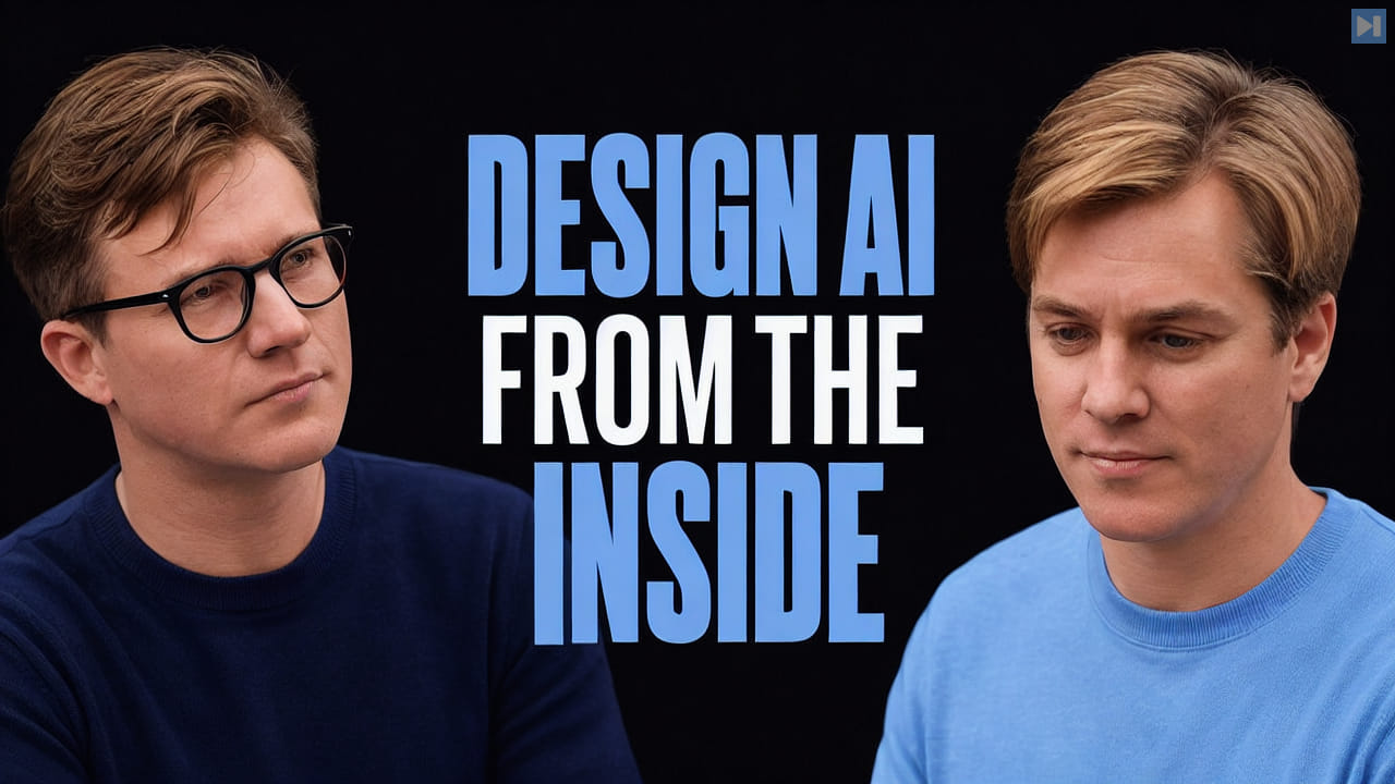 Tim Scarfe and Tom McGrath beside the words Design AI from the Inside