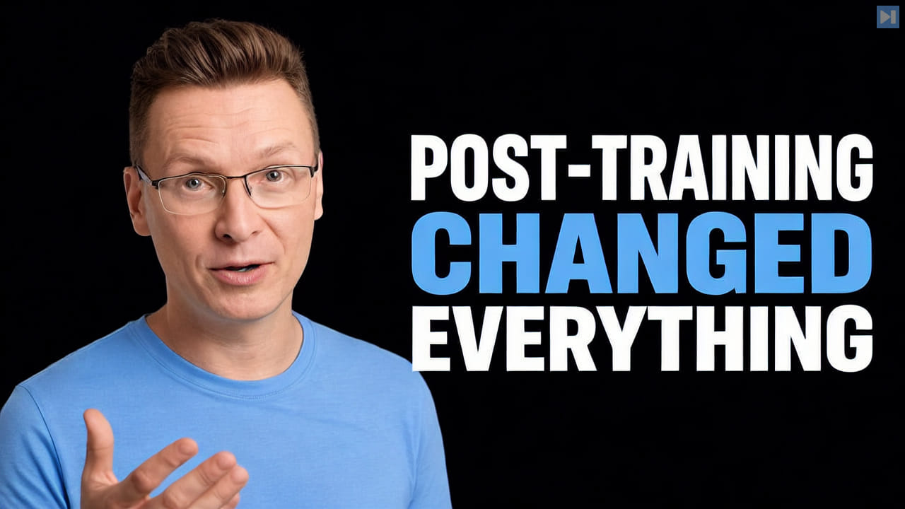 Károly Zsolnai-Fehér beside the words Post-Training Changed Everything