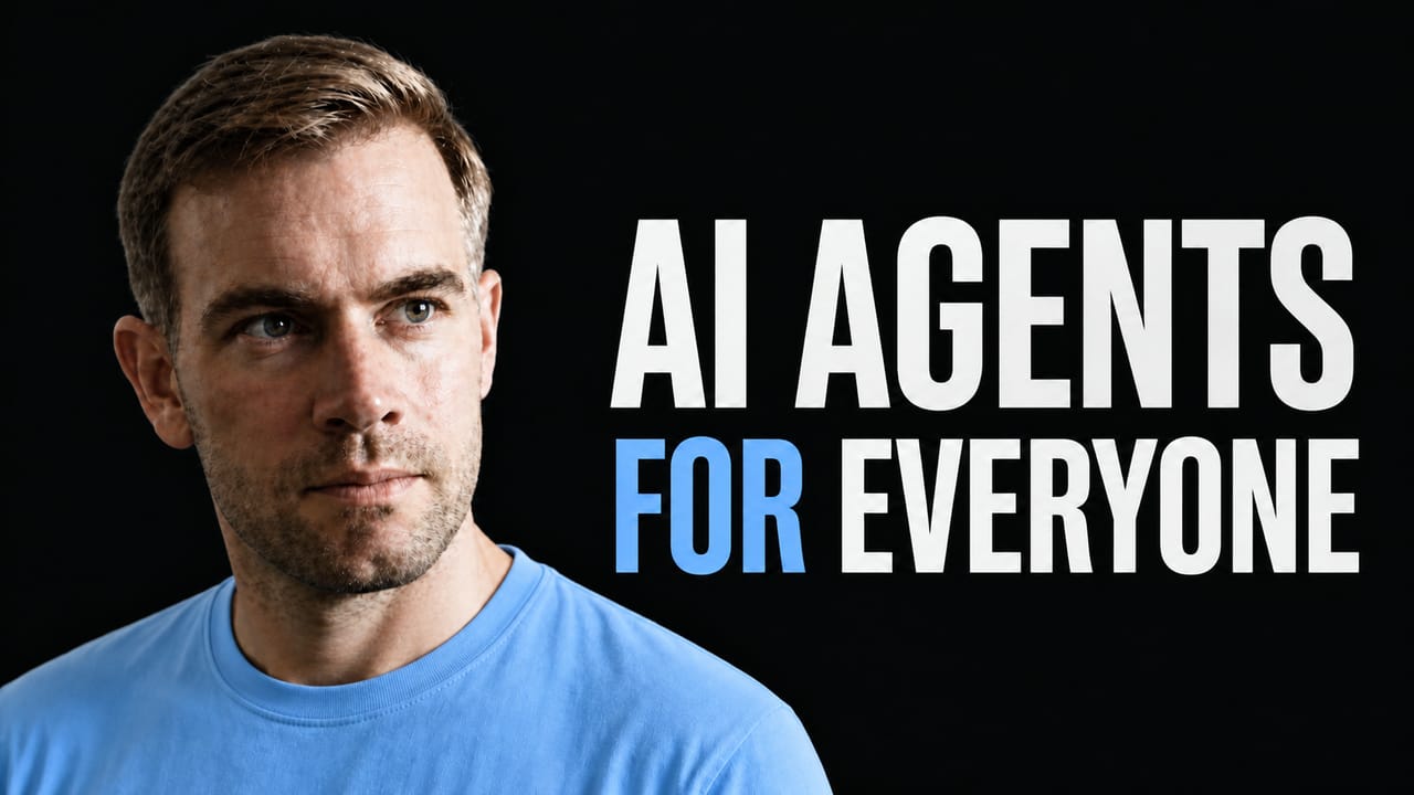 Alex Kerss beside the words AI Agents for Everyone