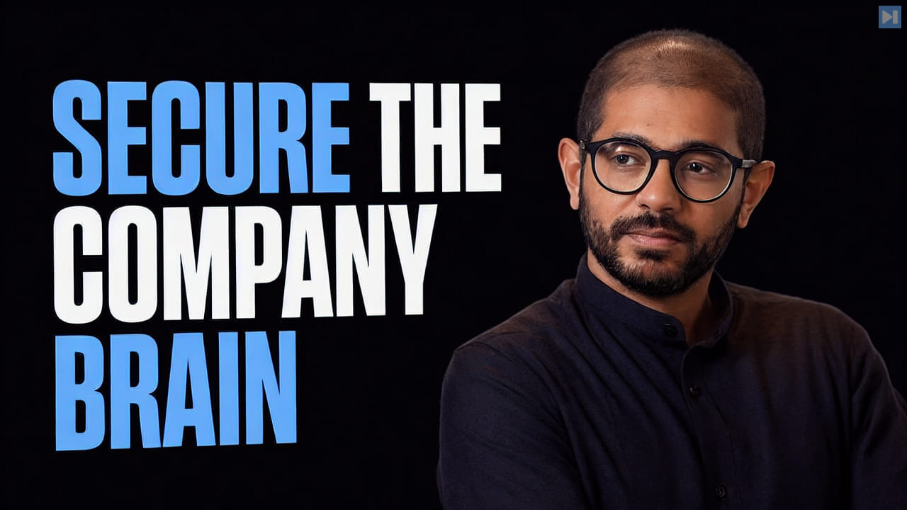 Portrait of Tanmai Gopal beside the headline Secure the Company Brain