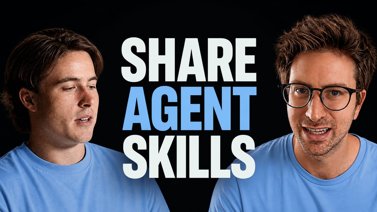 Portraits of Remy Gaskell and Greg Isenberg beside the words Share Agent Skills