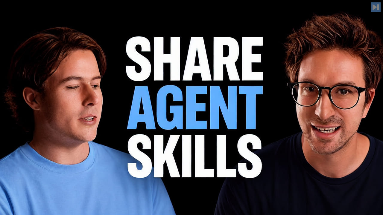 Portraits of Remy Gaskell and Greg Isenberg beside the words Share Agent Skills
