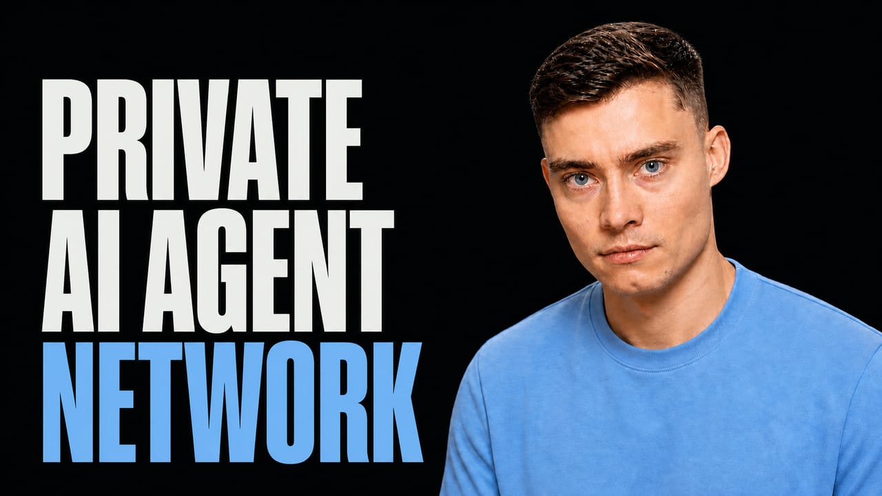 David Ondrej beside the words Private AI Agent Network