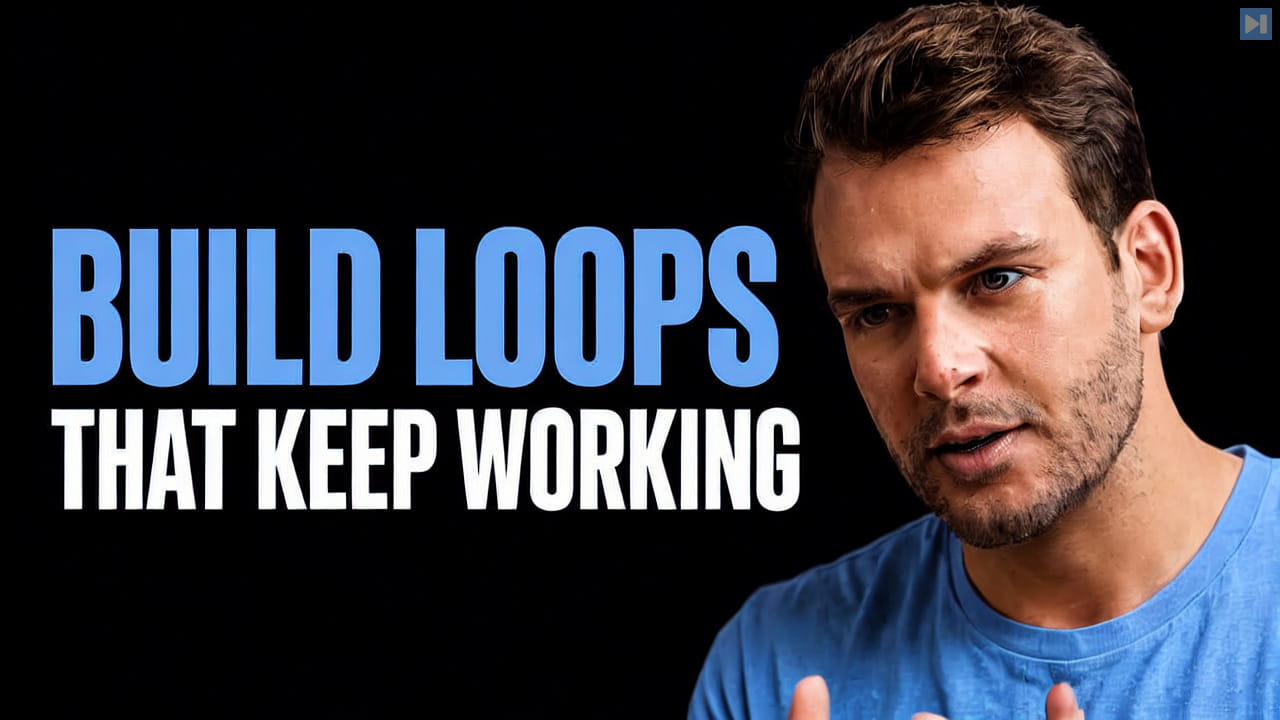 Nathaniel Whittemore beside the words Build Loops That Keep Working