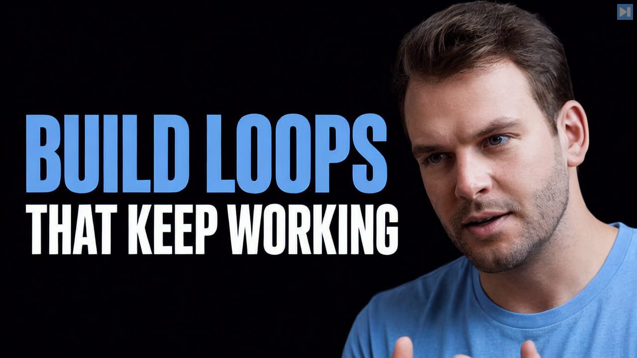 Nathaniel Whittemore beside the words Build Loops That Keep Working