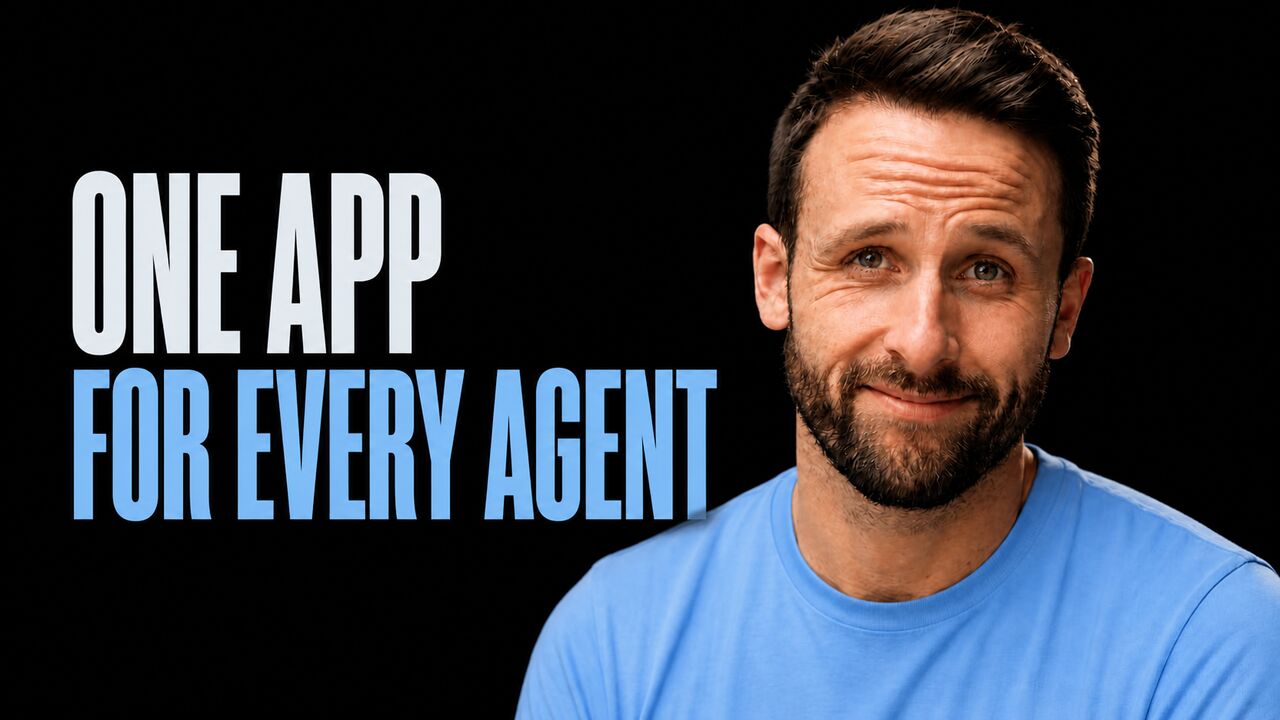 Pat Simmons beside the words One App for Every Agent