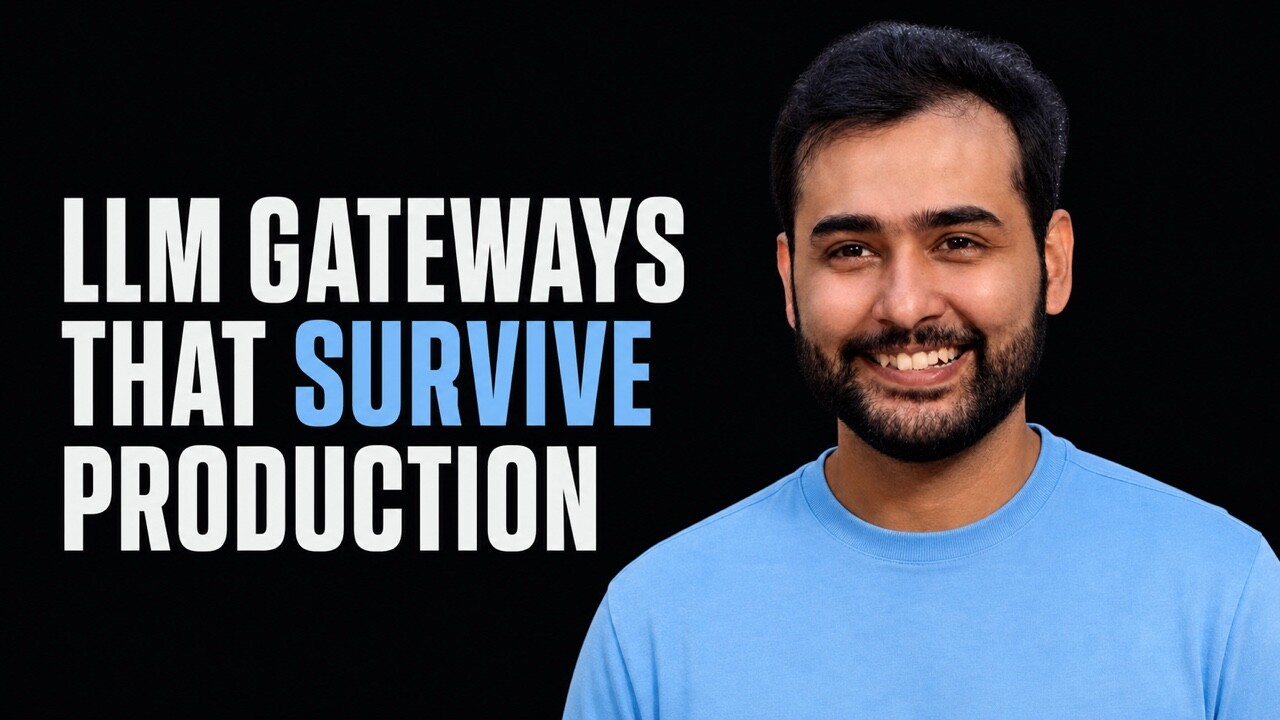 Kanish Manuja beside the words LLM Gateways That Survive Production