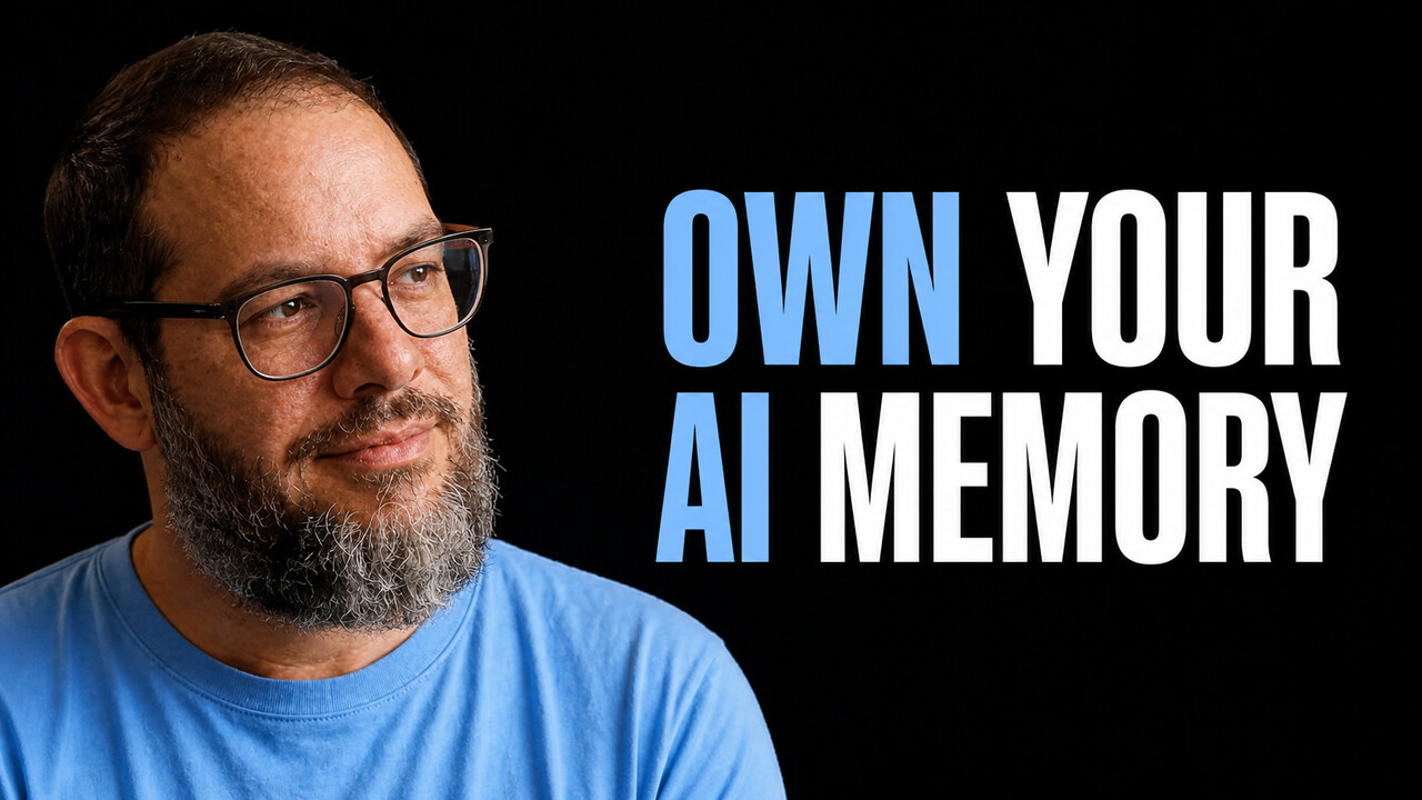 Nate B Jones beside the words Own Your AI Memory