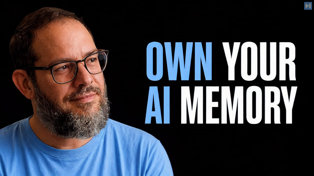 Nate B Jones beside the words Own Your AI Memory