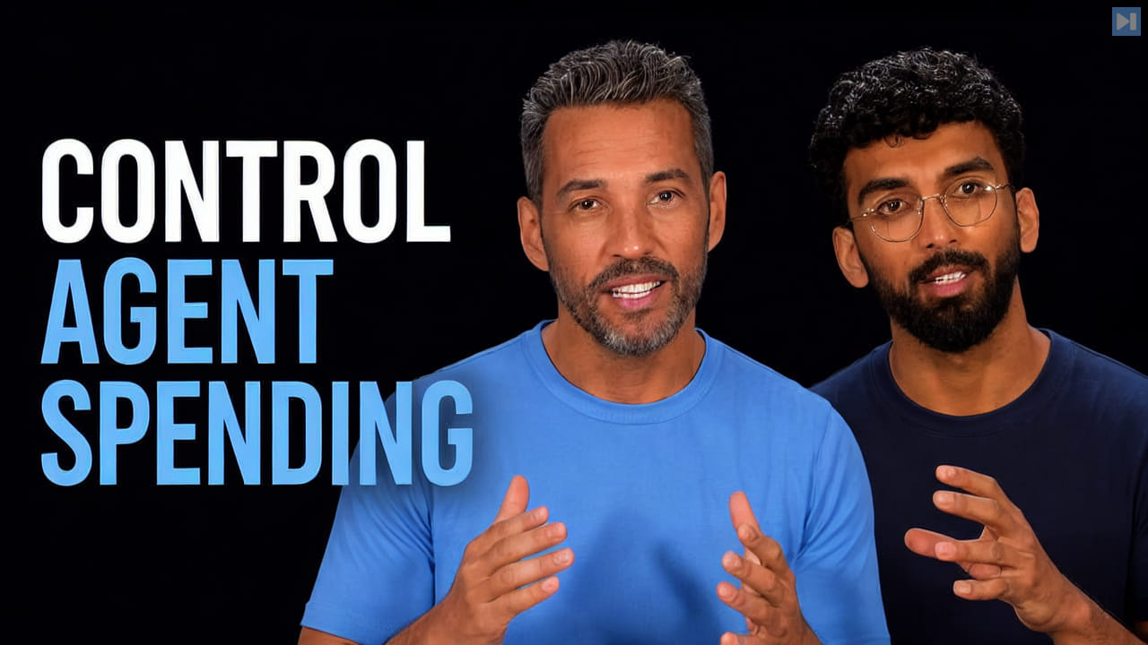 Rodrigo Coelho and Pranav Maheshwari beside the words Control Agent Spending