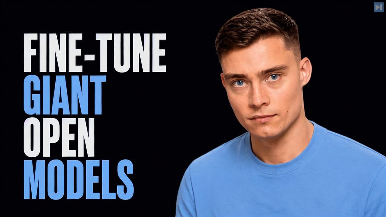 David Ondrej beside the words Fine-Tune Giant Open Models