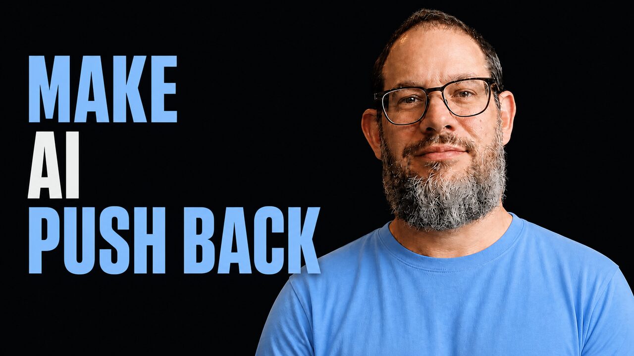Nate B. Jones beside the words Make AI Push Back