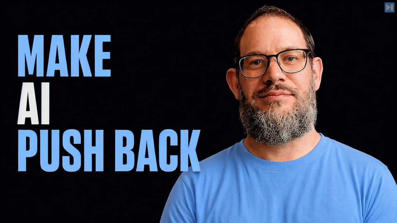 Nate B. Jones beside the words Make AI Push Back