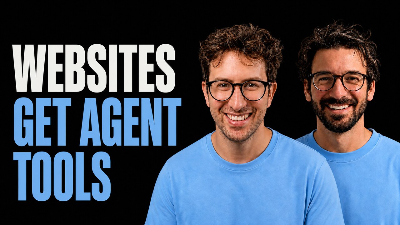 Greg Isenberg and Vince Canger beside the words Websites Get Agent Tools