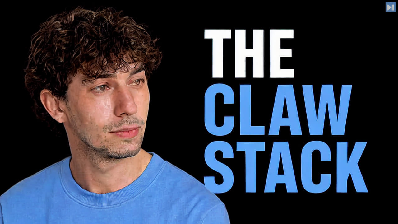 Adam Łucek beside the words The Claw Stack