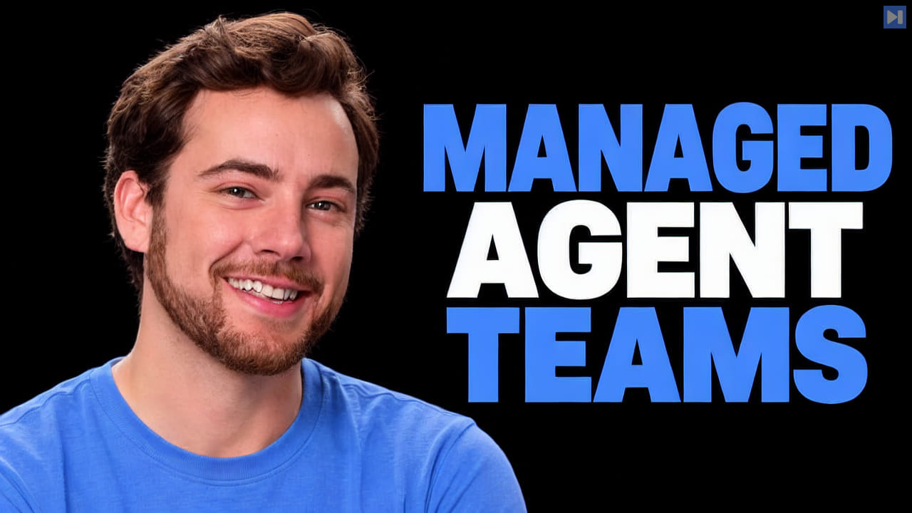 Jack Wotherspoon against black beside the blue and white headline “MANAGED AGENT TEAMS”.