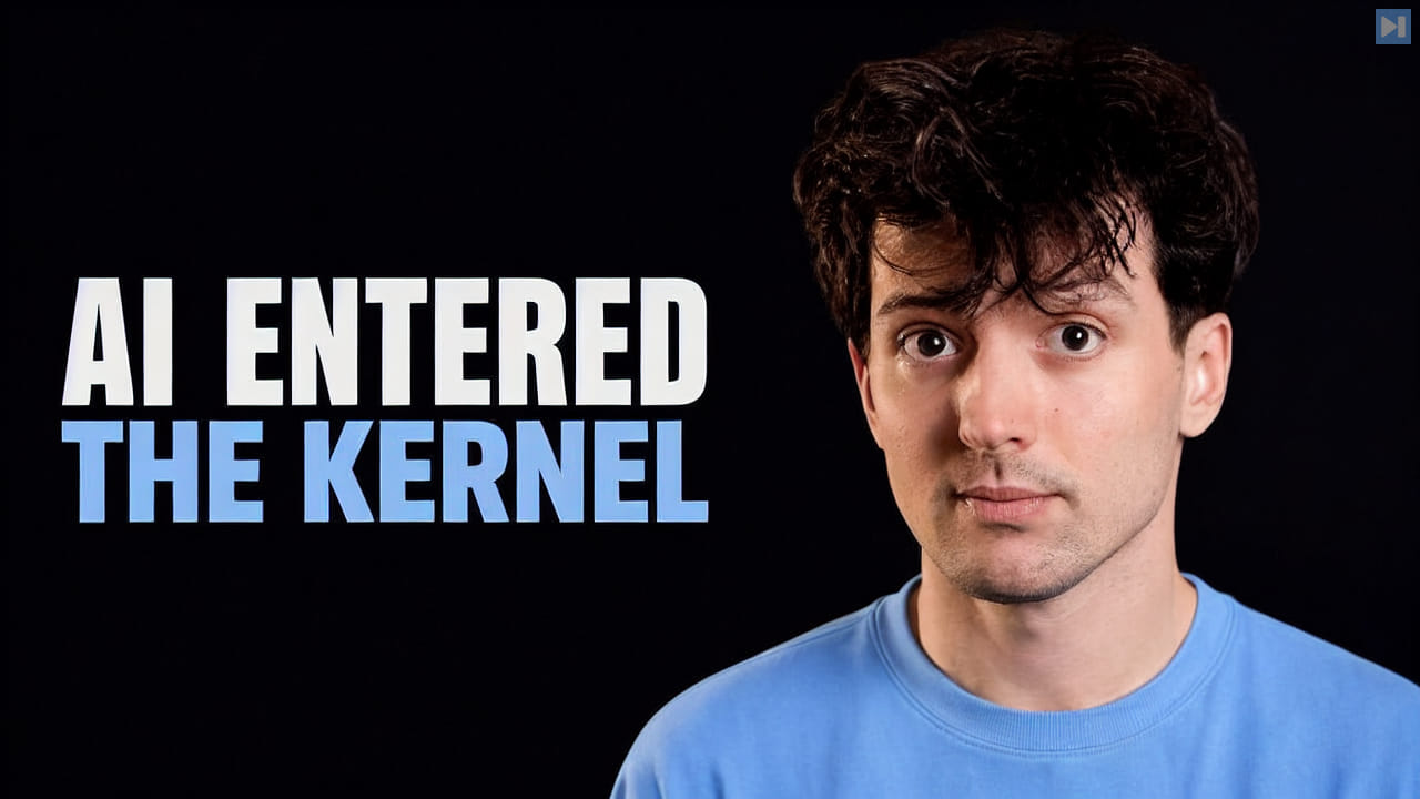 Theo Browne beside the words AI Entered the Kernel