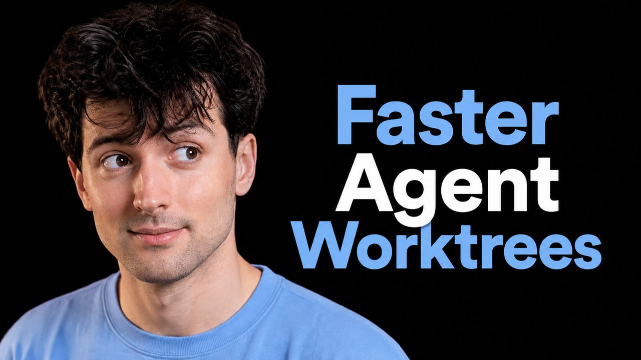 Theo Browne comparing Mac and Linux file systems for faster AI coding-agent worktrees.