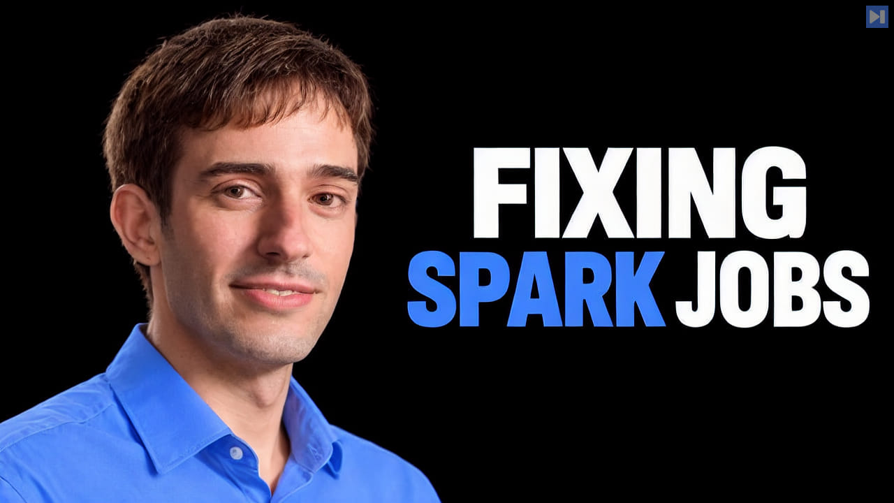 Drasko Profirovic in a blue shirt against black beside the blue-and-white headline FIXING SPARK JOBS.