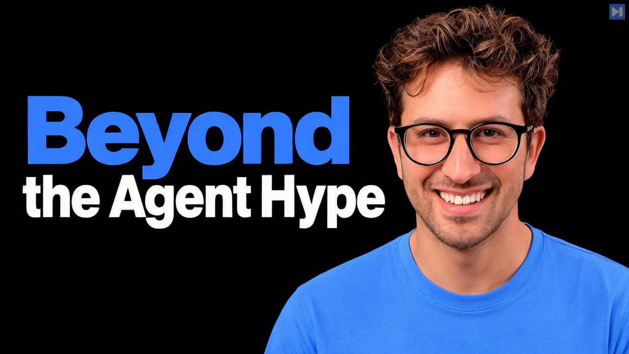Greg Isenberg against black beside the headline Beyond the Agent Hype.