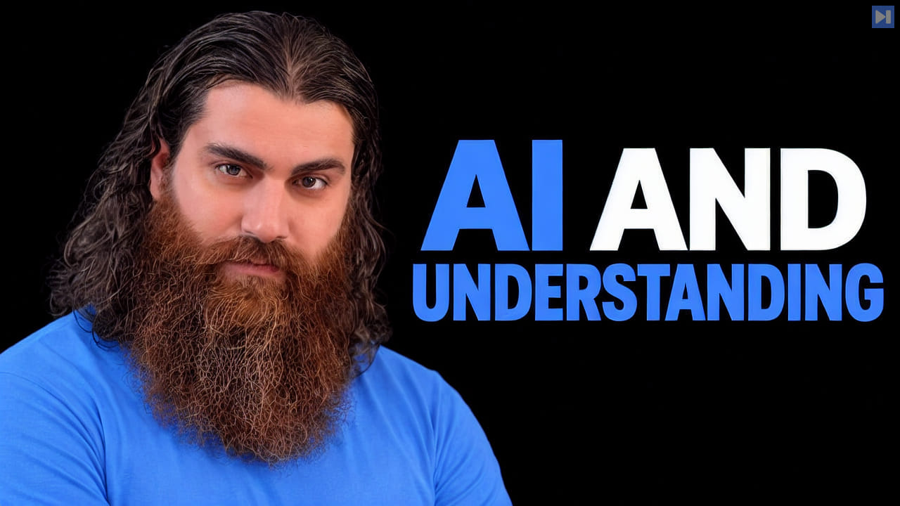 Mo Bitar beside the words AI and understanding.