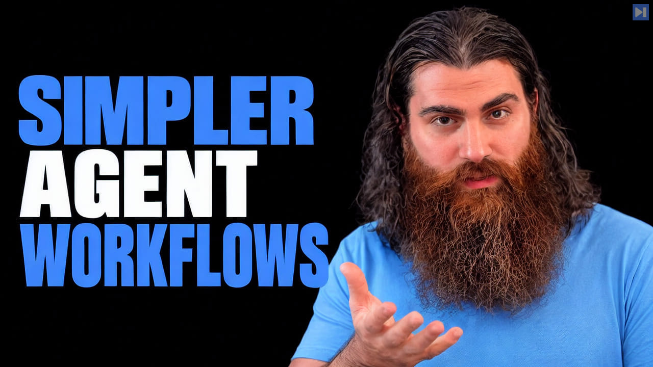 Mo Bitar in a blue top with an open palm beside the blue and white headline 'SIMPLER AGENT WORKFLOWS' on black.