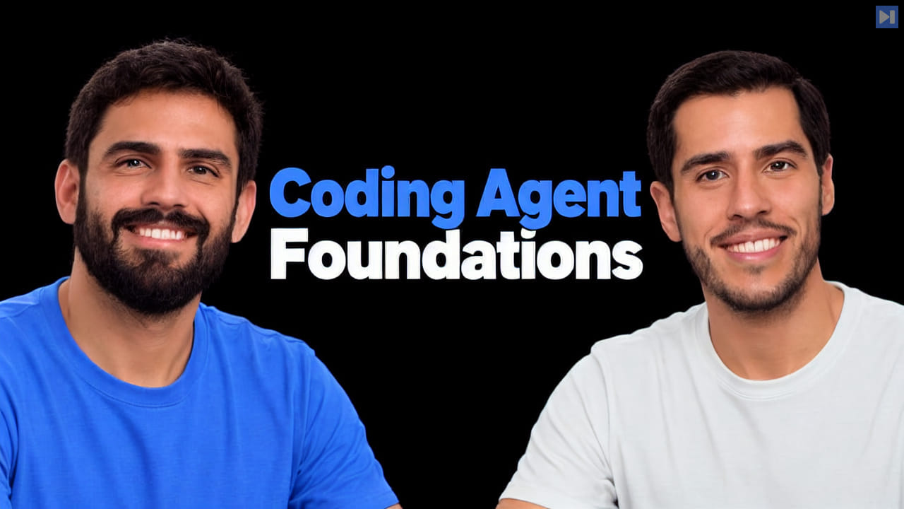 Felippe Felisola Caso and Francesco Galletta against black beside the blue and white headline Coding Agent Foundations.
