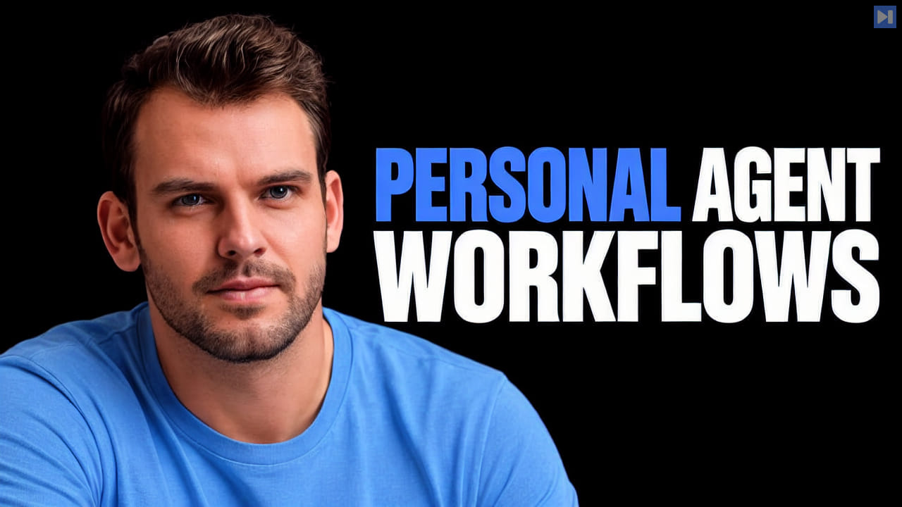 Nathaniel Whittemore against black beside the blue and white headline “PERSONAL AGENT WORKFLOWS”.