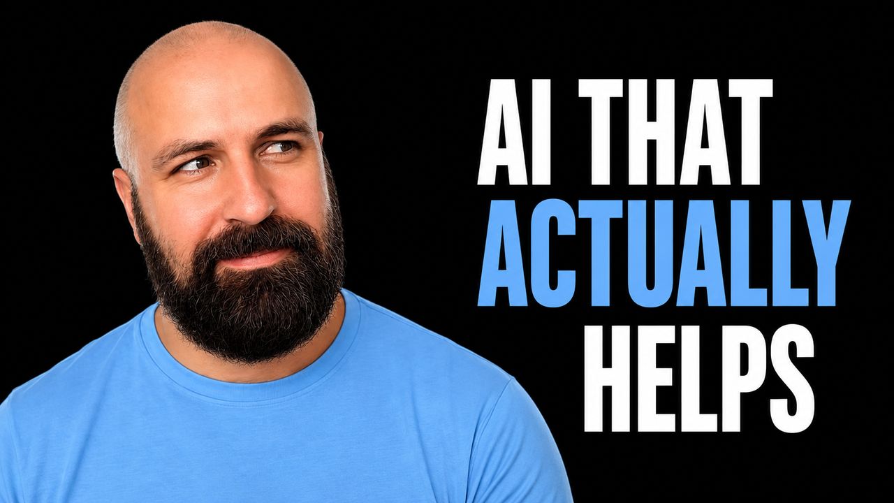 Olivio Sarikas beside an editorial headline about practical AI development