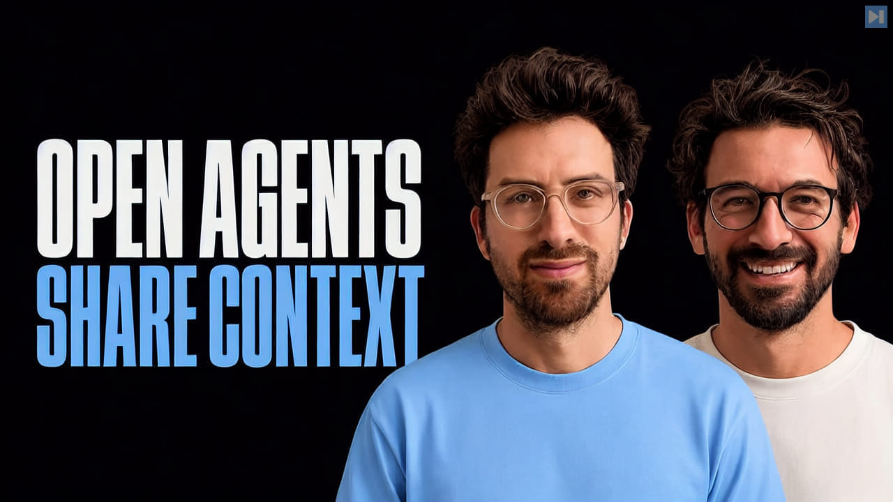 Portraits of Greg Isenberg and Vince Canger beside the words Open Agents Share Context