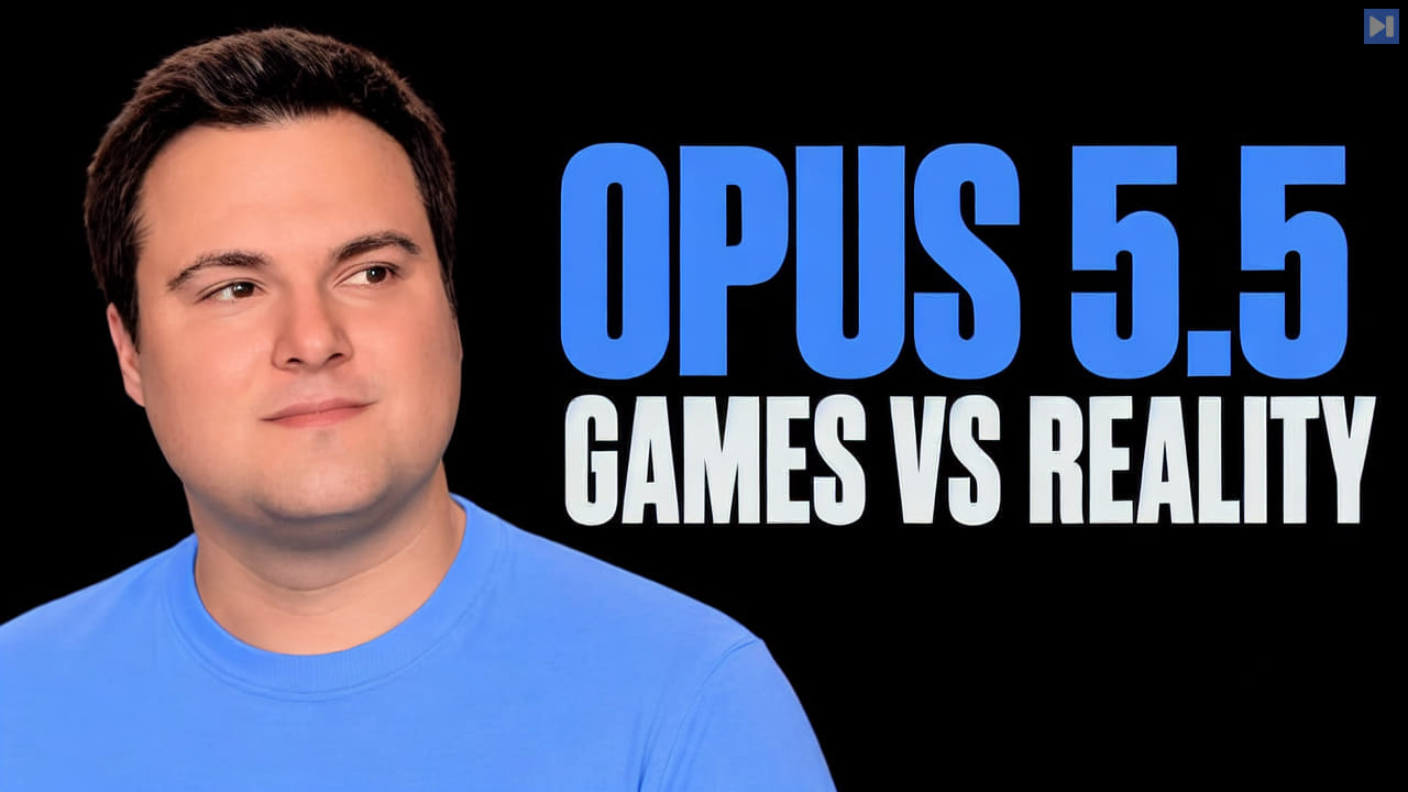 Bijan Bowen in a blue top beside blue “OPUS 5.5” and white “GAMES VS REALITY” on black.