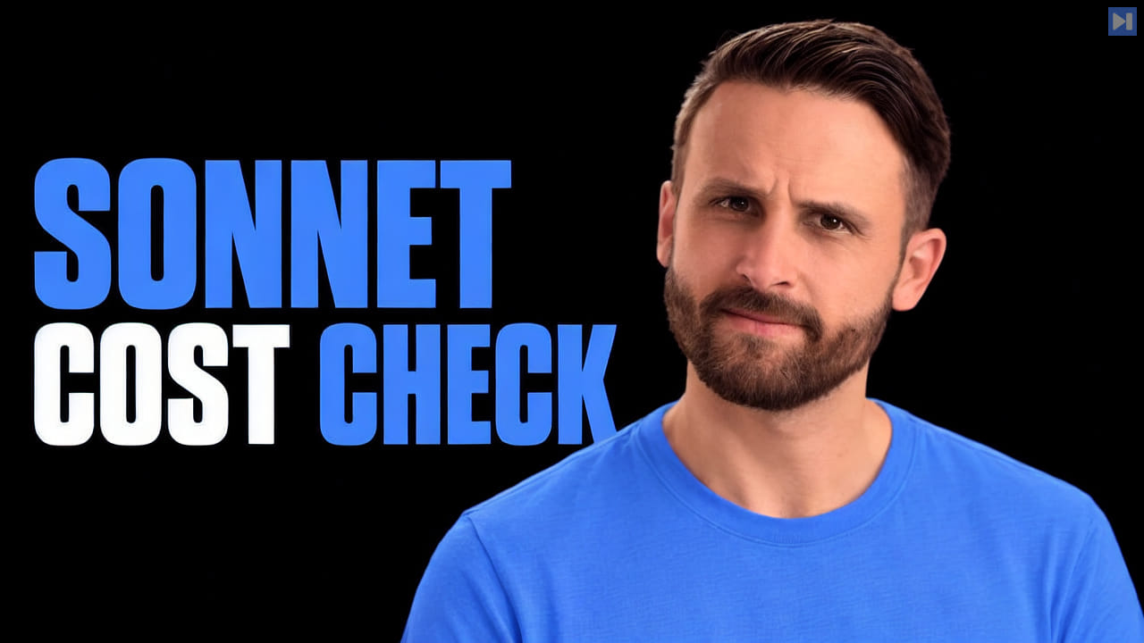 Pat Simmons in a blue top with a raised eyebrow beside the blue and white headline 'SONNET COST CHECK' on black.