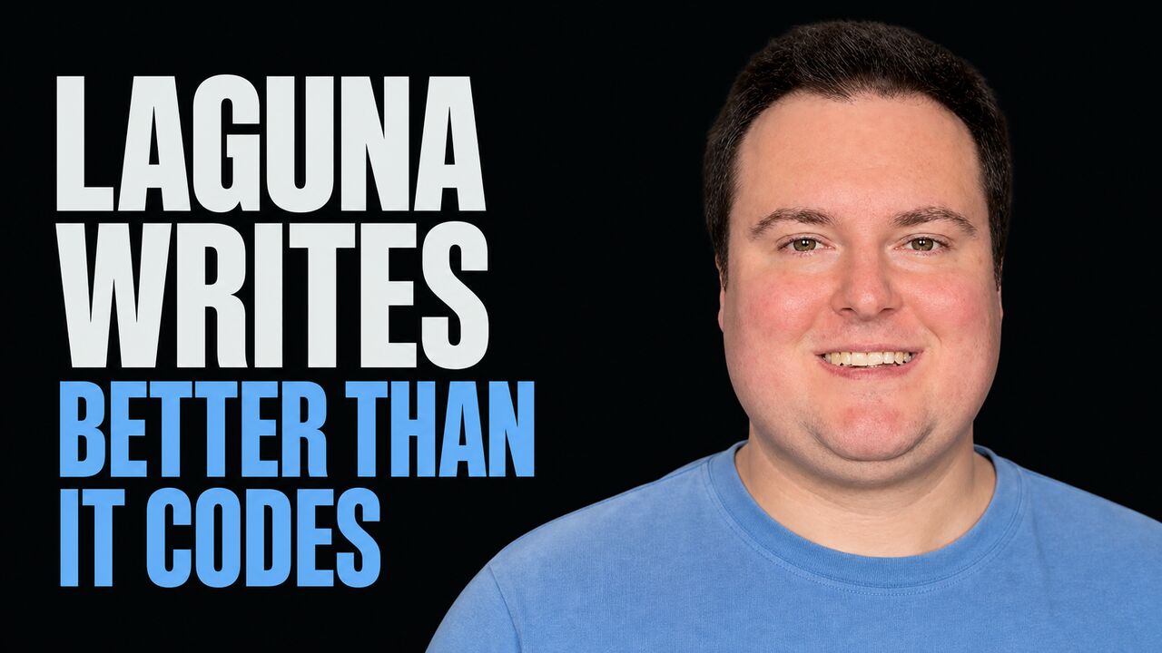 Portrait of Bijan Bowen beside the words Laguna Writes Better Than It Codes