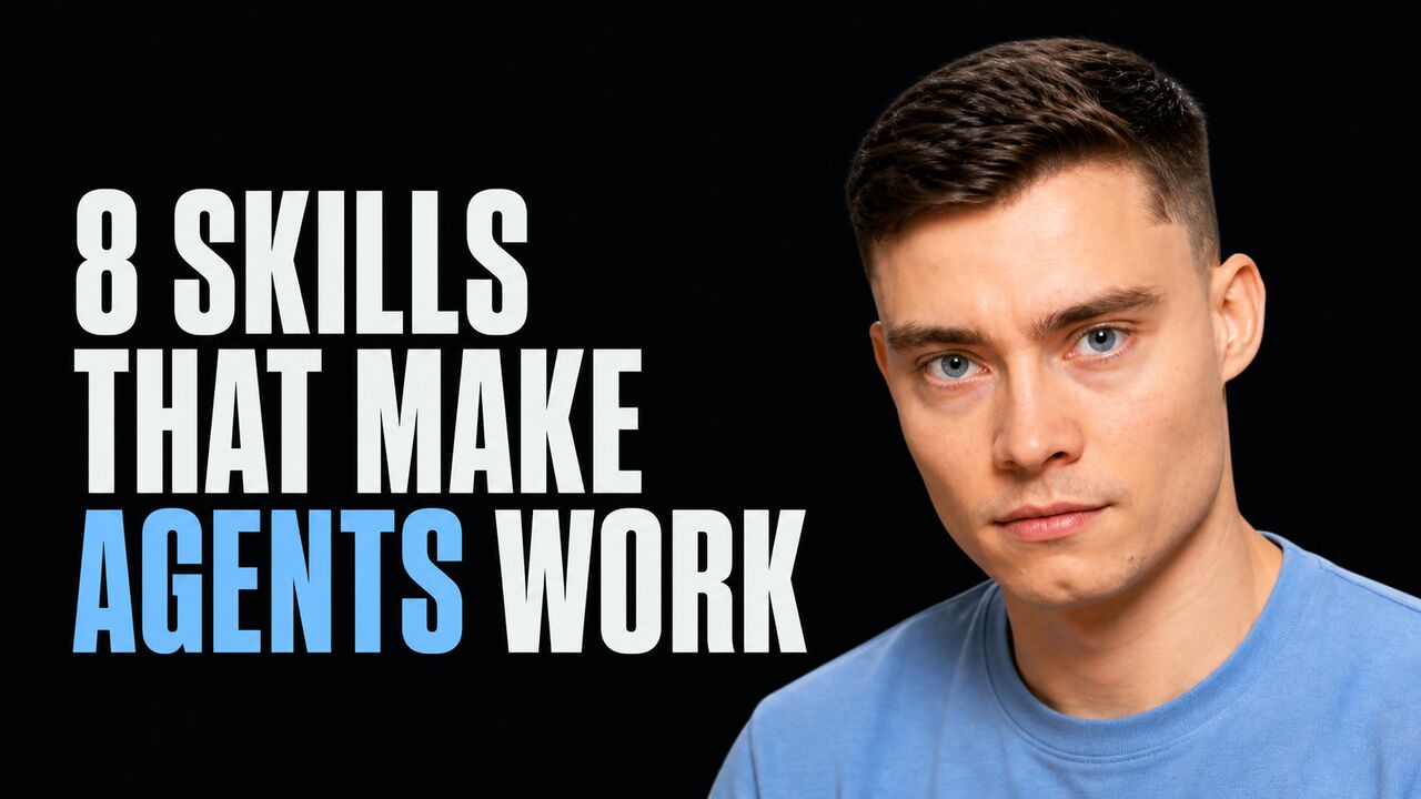 Portrait of David Ondrej beside the words 8 Skills That Make Agents Work