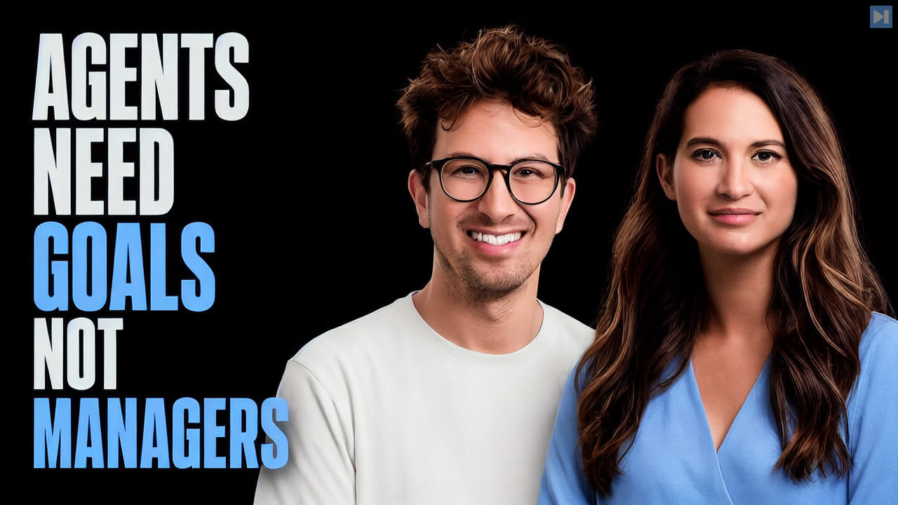 Portraits of Greg Isenberg and Allie K. Miller beside the words Agents Need Goals Not Managers