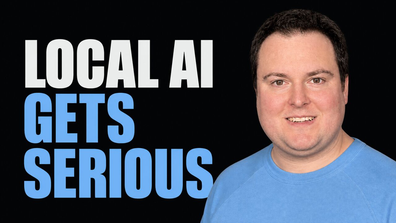 Portrait of Bijan Bowen beside the words Local AI Gets Serious