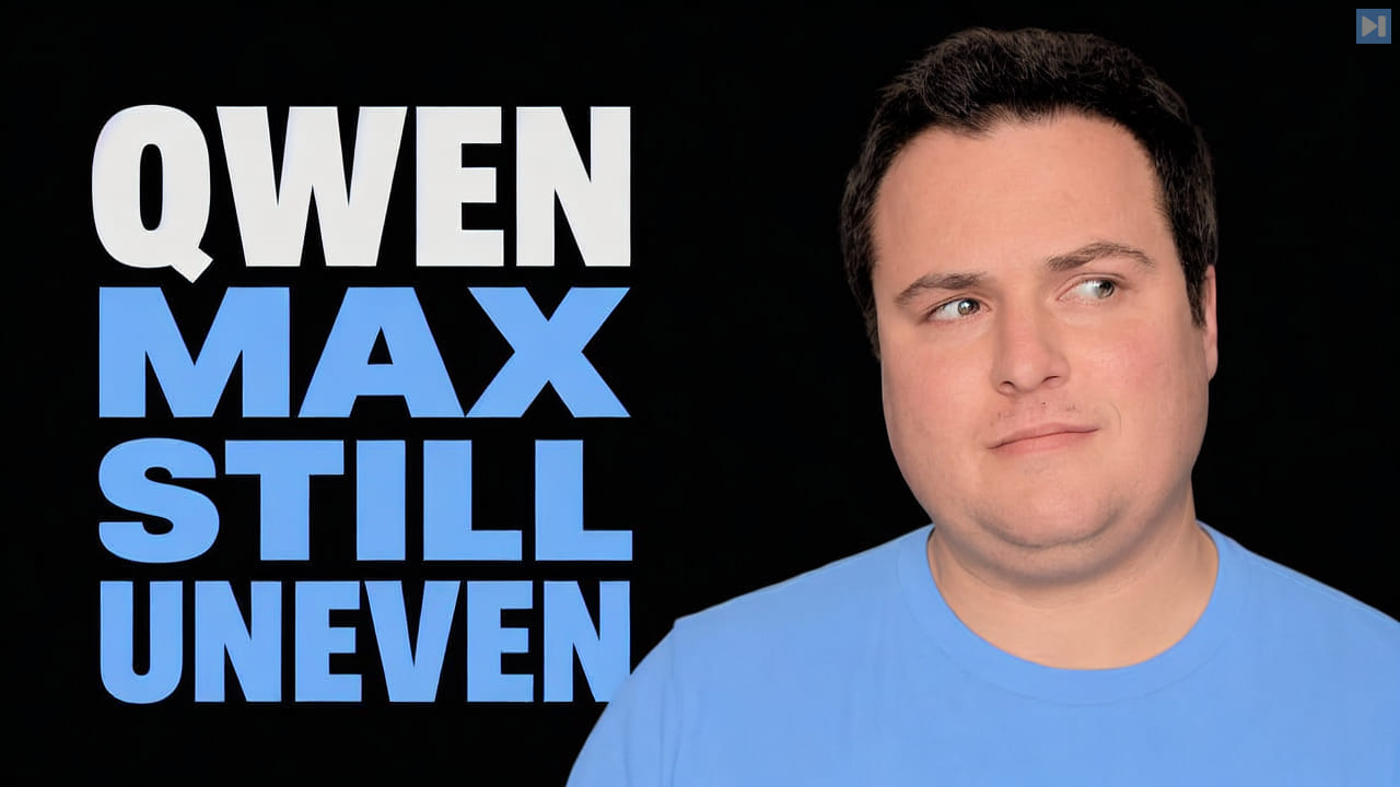 Portrait of Bijan Bowen beside the words Qwen Max Still Uneven