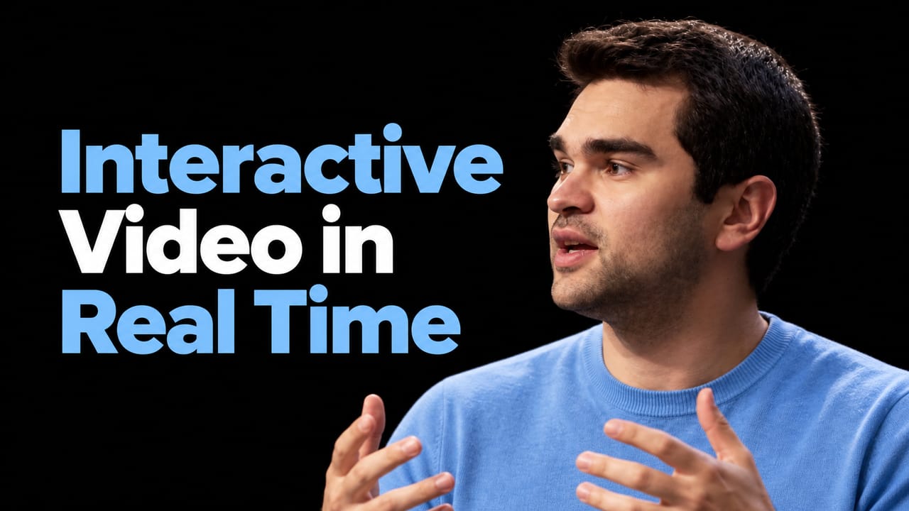 Portrait of Ahmed Ahres with the headline Interactive Video in Real Time.
